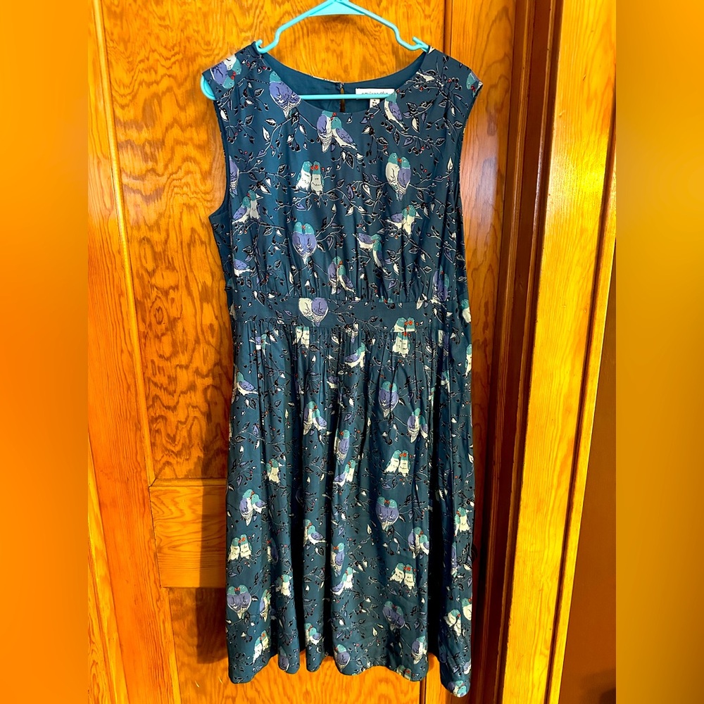 🌼 Modcloth Lovebird Emily & Fin Dress Bird print.